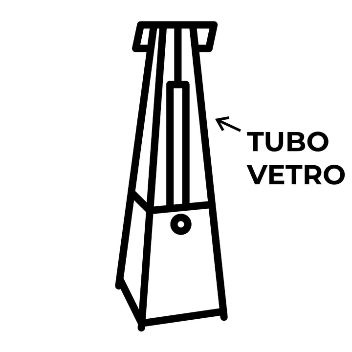 Tubo vetro per Piramide Inox