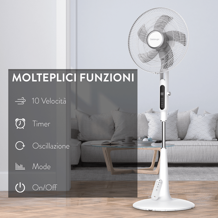 Ventilatore ad Altezza Regolabile con 5 pale rotanti | Dardaruga