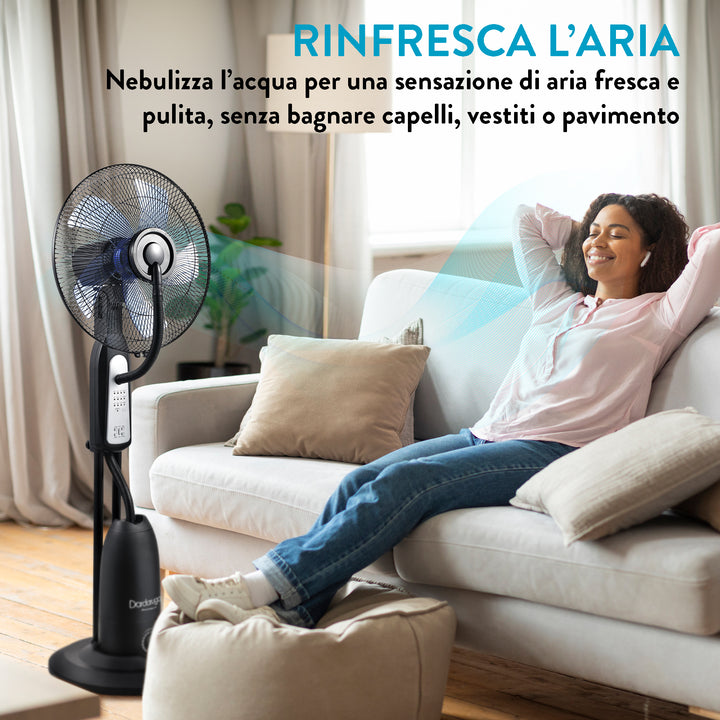 Ventilatore Analogico con Nebulizzatore | Rinfresca l'aria