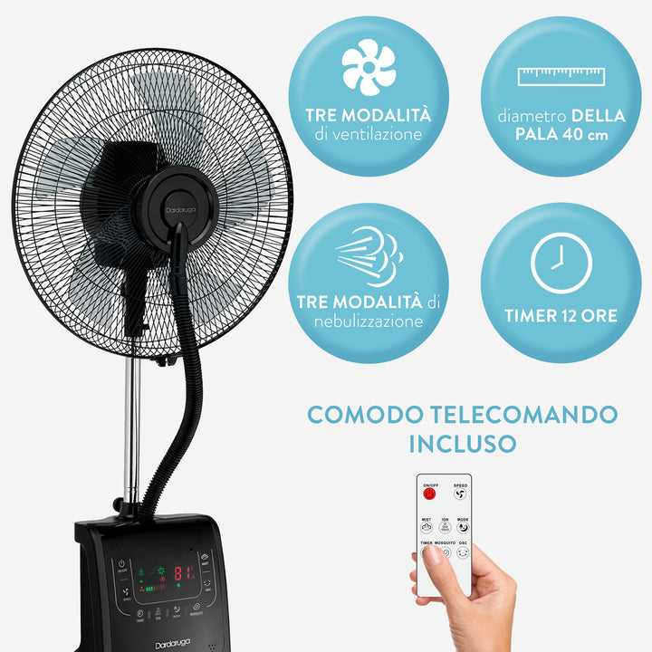 Ventilatore Nebulizzatore Digitale | Comodo telecomando incluso
