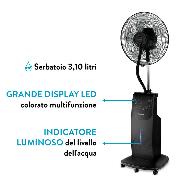 Ventilatore Nebulizzatore Digitale | Serbatoio 3,10 litri