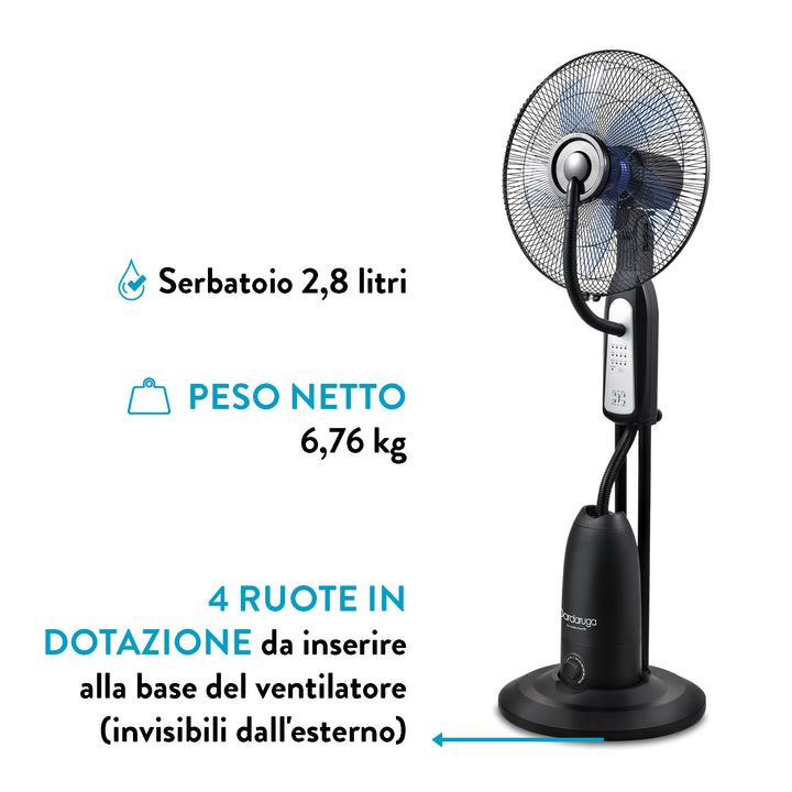 Ventilatore Analogico con Nebulizzatore | Serbatoio da 2,8 litri