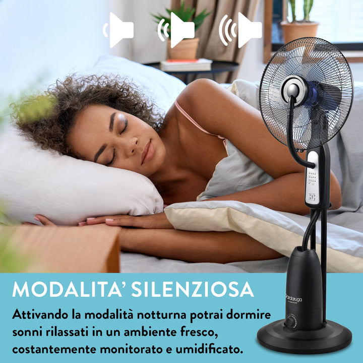 Ventilatore Analogico con Nebulizzatore | Con modalità silenziosa