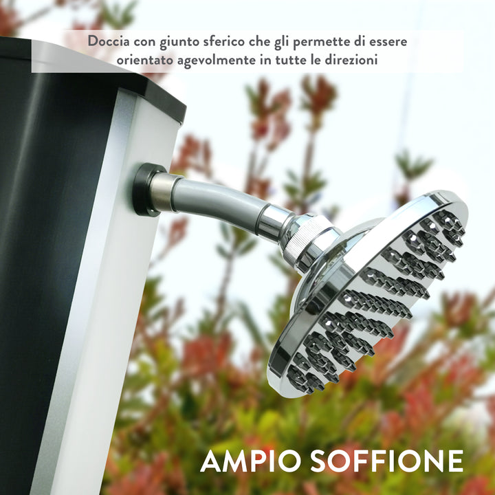 Doccia ad energia Solare Giardino CURVE 35 Litri - con ampio soffione