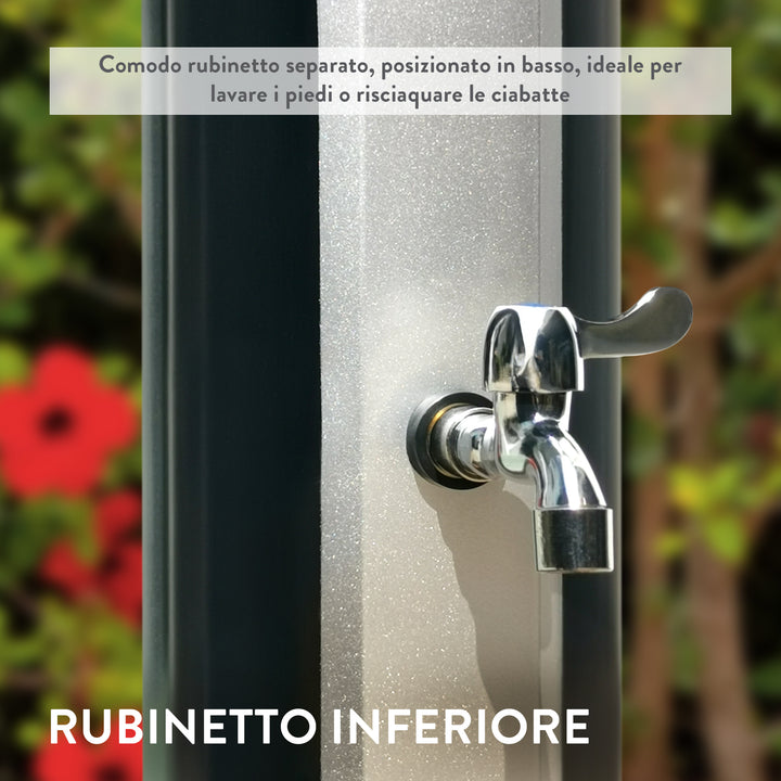 Doccia ad energia Solare Giardino CURVE 35 Litri - con rubinetto inferiore