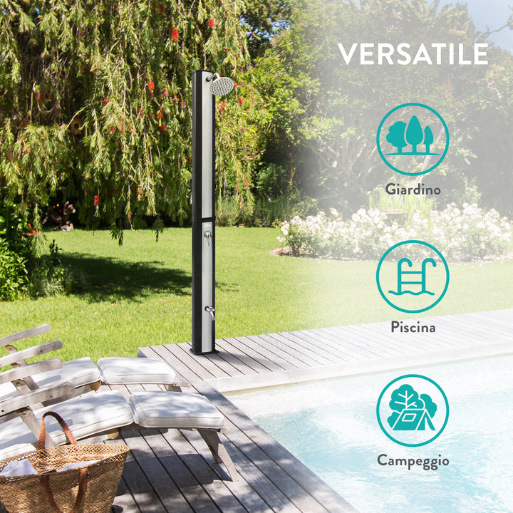 Doccia ad energia Solare Giardino Piscina Esterno 35 Litri - versatile: giardino, piscina e campeggio