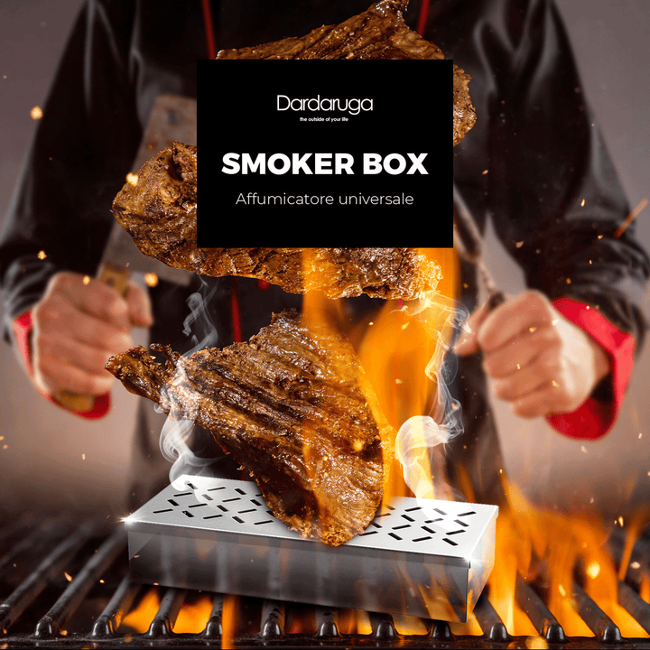 Affumicatore Barbecue Smoker Box per Affumicare la Carne alla Griglia Aggiungi un delizioso aroma di affumicatura a qualsiasi pasto grigliato 