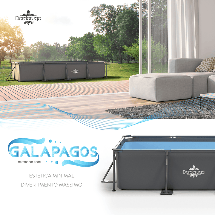 Piscina Fuori Terra DARDARUGA BORA BORA 550x305x132 Cm – Luxury Pool Con Kit Completo – Antracite - Foto 1
